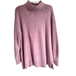 Lou & Grey Zip‎ Tunic Sweater, Lavender, XL